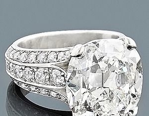 Diamond Rings : Unique Cushion Cut Diamond Engagement Ring 13.23ct