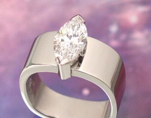 Diamond Rings : unique marquise diamond ring……
