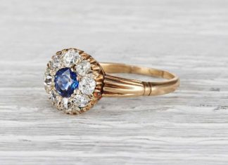 Engagement Rings & Wedding Rings : Antique Victorian Sapphire Engagement Ring to Pine For – Mon Cheri Bridals