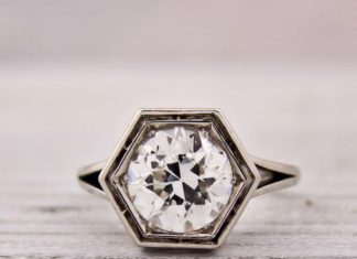 Engagement Rings & Wedding Rings : European Cut Art Deco Ring. Put a little something different into an engagement …