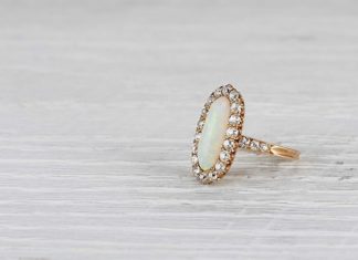 Engagement Rings & Wedding Rings : Exquisite Victorian Opal Engagement Ring – Mon Cheri Bridals