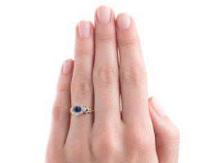 Engagement Rings & Wedding Rings : Sapphire & Diamond Vintage Engagement Rings For Your “Something Blue” – Mon Cheri Bridals