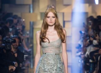 Fashion : @fashiondailymag: gold + shimmery pastels at ELIE SAAB HC fw15….