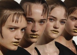 Fashion : fashiondailymag:
prada gold. by Pat McGrath