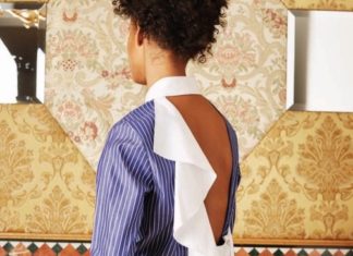 Fashion : Striped + ruffled young. young designer SANDY LIANG.