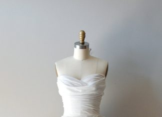 Short Wedding Dresses : 1950s wedding dress / 50s dress wedding / Cloudveil gown. $585.00, via Etsy….