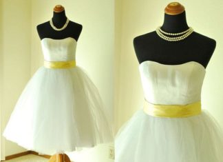 Short Wedding Dresses : 50's Vintage inspired wedding dress Tulle dress with by 50Timeless…