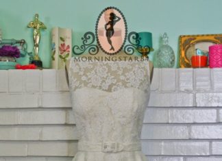 Short Wedding Dresses : Audrey Hepburn Oscar Dress In Lace-Short Wedding Dress–1950s Bridal-Bespoke Cus…