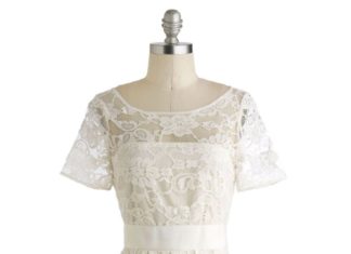 Short Wedding Dresses : BB Dakota Adrift on a Cloud Dress in Ivory | Mod Retro Vintage Dresses | ModClot…