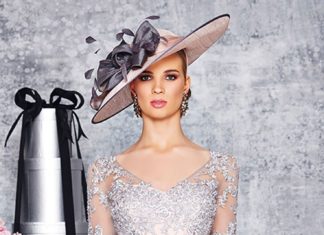 Short Wedding Dresses : Blush and silver v neck lace dress with sleeves 008923/008950 – Catherines of Partick