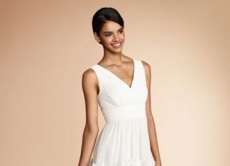 Short Wedding Dresses : By Kellee Khalil for Lover.ly Summer’s cool alternative to the classic little bl…