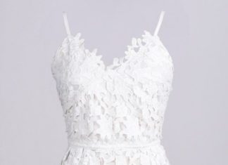 Short Wedding Dresses : Cupshe Kiss Me Lace Dress
