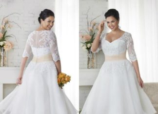 Short Wedding Dresses : Elegant White/Ivory Tea Length Applique Bridal Gowns Plus Size Wedding Dresses