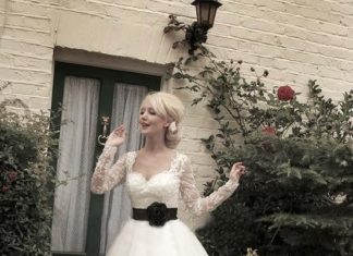 Short Wedding Dresses : Gorgeous Sweetheart Lace Ball Gown Long Sleeve Wedding Dress – Wedding Dresses -…