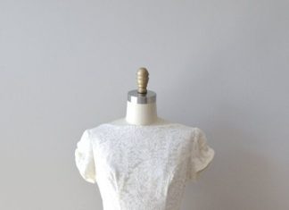 Short Wedding Dresses : lace 50s wedding dress / 1950s wedding dress / Sempiternal lace wedding dress…