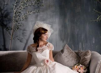 Short Wedding Dresses : lace top tea length wedding dress….