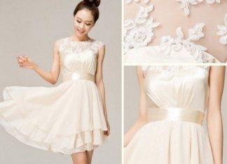 Short Wedding Dresses : Mesh Panel Tea Dress | 25 Dreamy Reception Dresses Under $150…