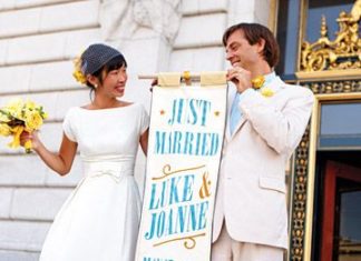 Short Wedding Dresses : Real Weddings | Martha Stewart Weddings