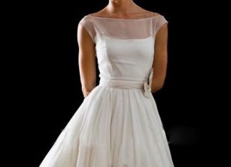 Short Wedding Dresses : Retro Tea Length Dress #pinup #wedding #dress #mad #men #style #1950s #1960s #vi…