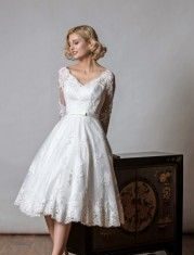 Short Wedding Dresses : Rita Mae Tea Length Wedding Dress 1048…