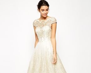 Short Wedding Dresses : Seems like this would make a perfectly adorable wedding dress Chi Chi London La…