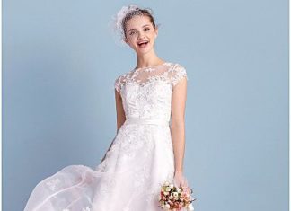 Short Wedding Dresses : Simple and elegant wedding dress with a tea-length for super price! Click for mo…