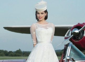Short Wedding Dresses : Stunning retro bride! This dress is incredible! :: retro bride:: Rockabilly wedd…