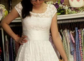 Short Wedding Dresses : Such a pretty white lace dress – not too dressy, but totally has the potential t…