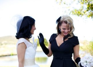Short Wedding Dresses : Sweet 1950s Style Black & White Vintage Wedding – Bridal Musings Wedding Blog