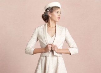 Short Wedding Dresses : The way the belt has a hint of sparkle. | 51 Beautiful City Hall Wedding Dress D…