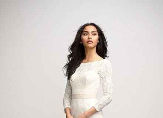 Short Wedding Dresses : The way the blush ribbon belt is a subtly sweet way to cinch the waist. | 51 Bea…