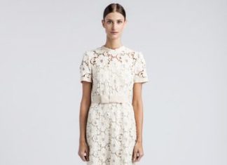 Short Wedding Dresses : The way the floral lace pattern subtly repeats. | 51 Beautiful City Hall Wedding…