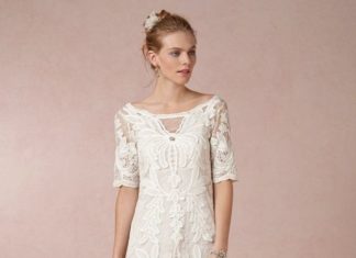 Short Wedding Dresses : The way this lace overlay pattern is like a stunning piece of artwork. | 51 Beau…