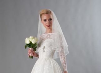 Short Wedding Dresses : Vestido de #novia vintage tea-length / Original #vintage tea length lace wedding…