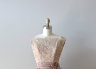 Short Wedding Dresses : vintage 50s lace dress / 1950s lace party #dress #retro #partydress #romantic #f…