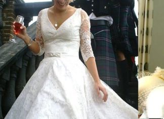 Short Wedding Dresses : Vintage inspired 50s Lace tea length wedding by 50Timeless on Etsy, $198.00…