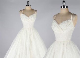 Short Wedding Dresses : vintage white…