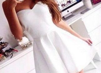 Short Wedding Dresses : White Strapless Smokin Dress | Lookbook Store