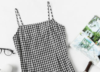 Street Style : Gingham Print Cami Dress