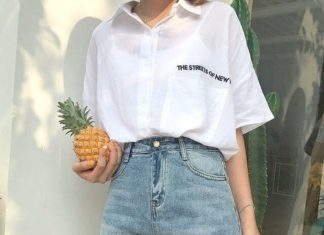 Street Style : Ripped Denim Shorts