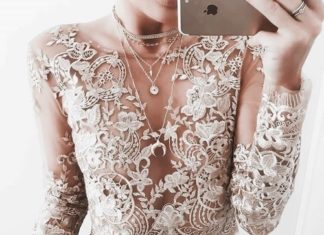 Street Style : streetstyleplatform:
Crochet Lace Hollow Out Top