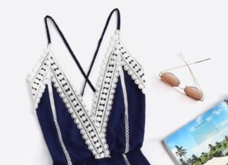 Street Style : streetstyleplatform:
Lace Trim Romper