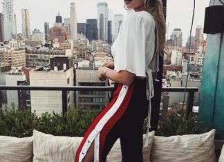 Street Style : streetstyleplatform:Striped Side Sport Pants