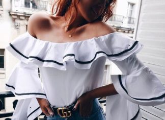 Street Style : streetstyleplatform:White Ruffle Blouse