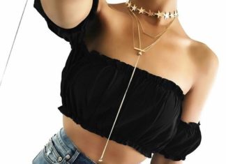 Street Style : x Black Off Shoulder Top