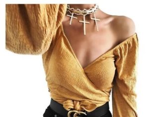 Street Style : streetstyleplatform:
Yellow Wrap Blouse