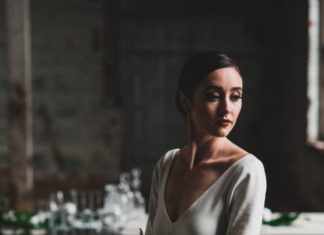 Trendy Wedding Dresses : Moody & Modern Warehouse Wedding Inspiration by Jonathan Kuhn Photography…