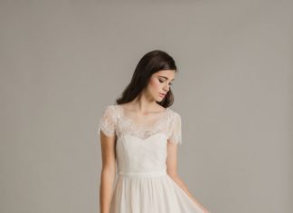 Trendy Wedding Dresses : Sally Eagle Wedding Dress Collection 2017 Violet top with Peony. front…