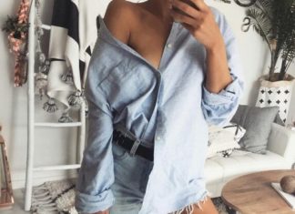 Street Style : streetstyleplatform:
Light Blue Blue Blouse
x Blue Denim…