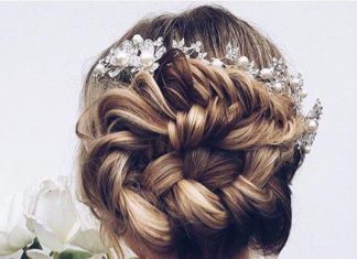 Wedding Hair With Flowers & jewels : Dreamy and romantic updo ♥ Always so inspired by Ul'yana Zaggie.aster&…
